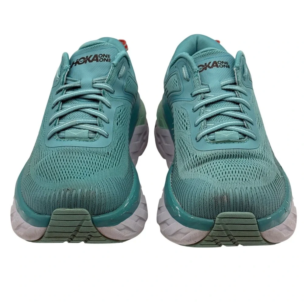 Hoka One One Bondi 7 Womens Running Shoes Teal Aqua Blue Sneakers 1110519 AEBL